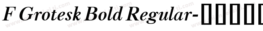 F Grotesk Bold Regular字体转换
